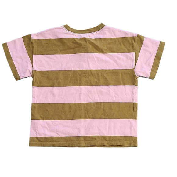 MADEWELL Copper and Pink Button Henley Tee, Womens S - Picture 3 of 3